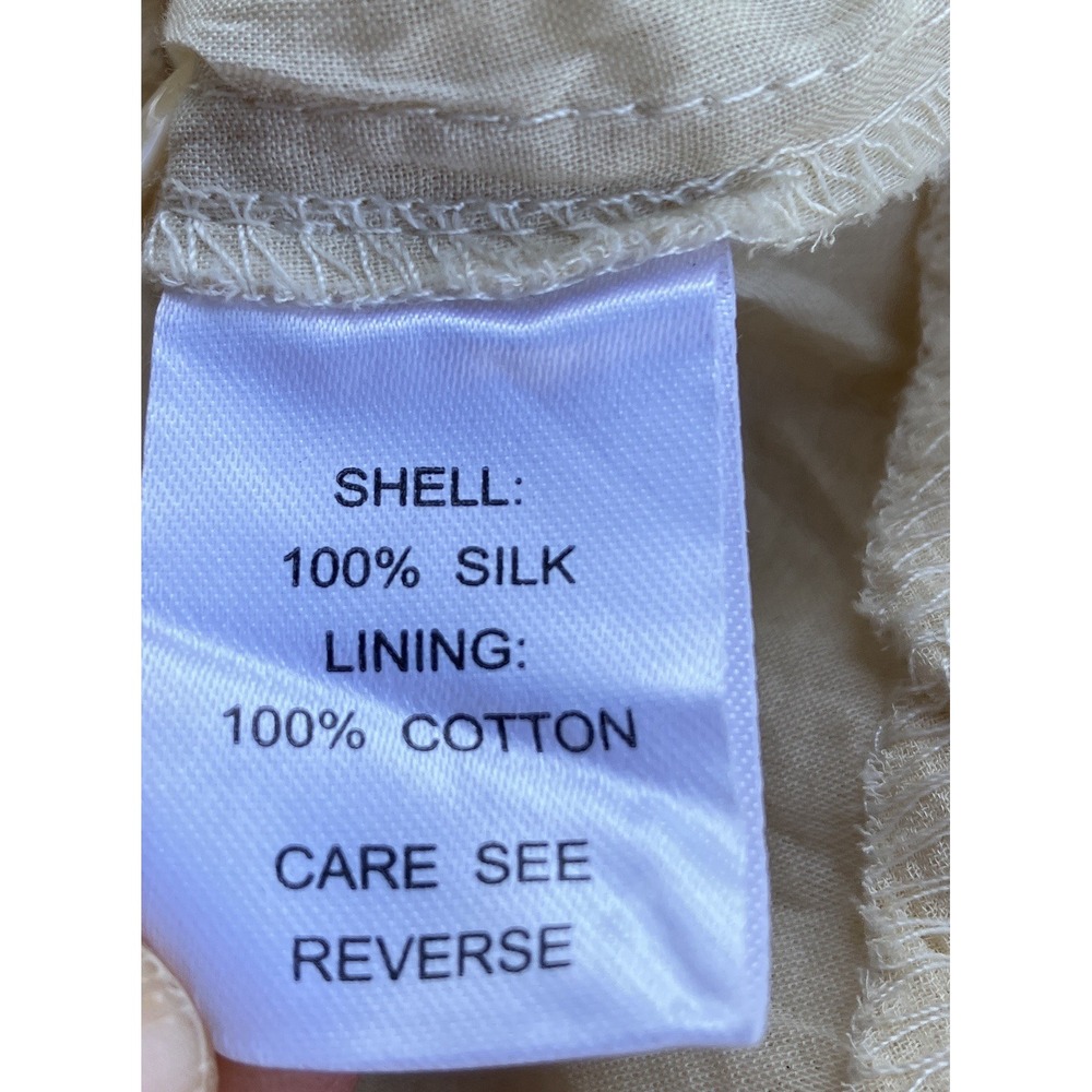 Y2K Isabella Rodriguez Silk Ruffle Poet Blouse Ivory Lace Plus 18/20 - Picture 10 of 11